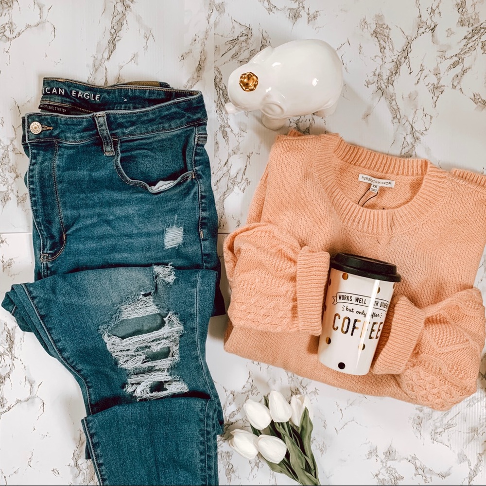 NWT Rebecca Minkoff Pale Pink Sweater SZ XXL